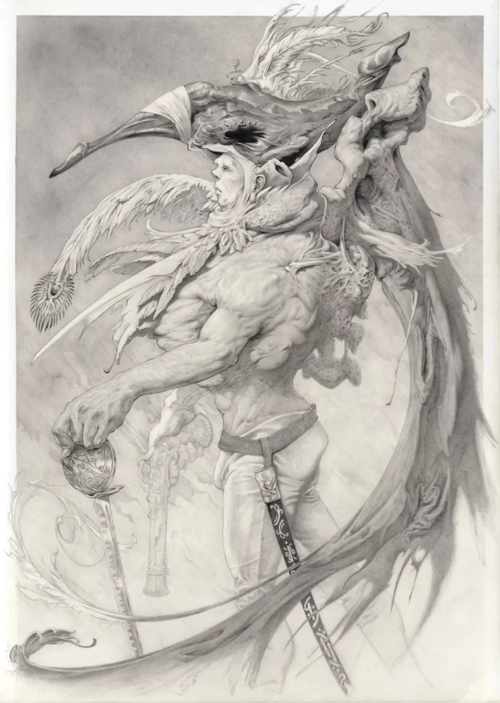 HAT Original Graphite Pencil Drawing on 29.7 x 42 cm 200g/m2 Canson Marker Paper Prints available on demand 4000 CHF